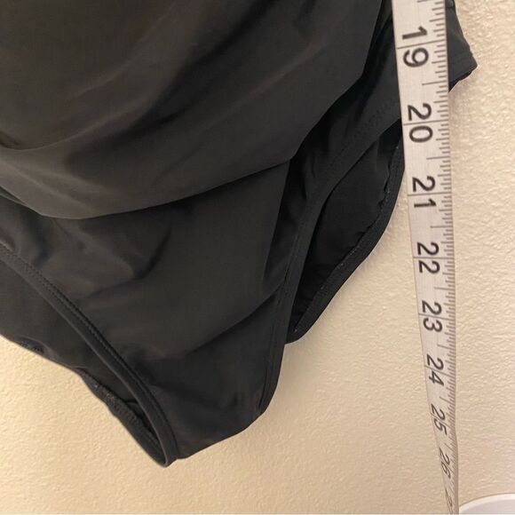 Kona Sol Black Crochet Flounce ruffle High Coverage One Piece Swimsuit L - Picture 10 of 11